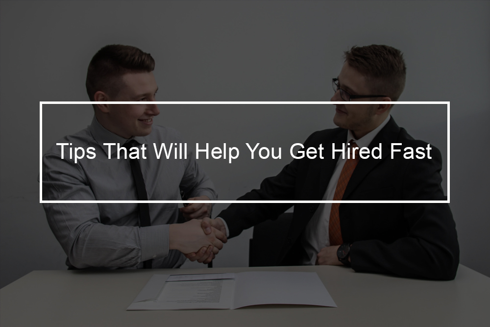 How to get a job fast?