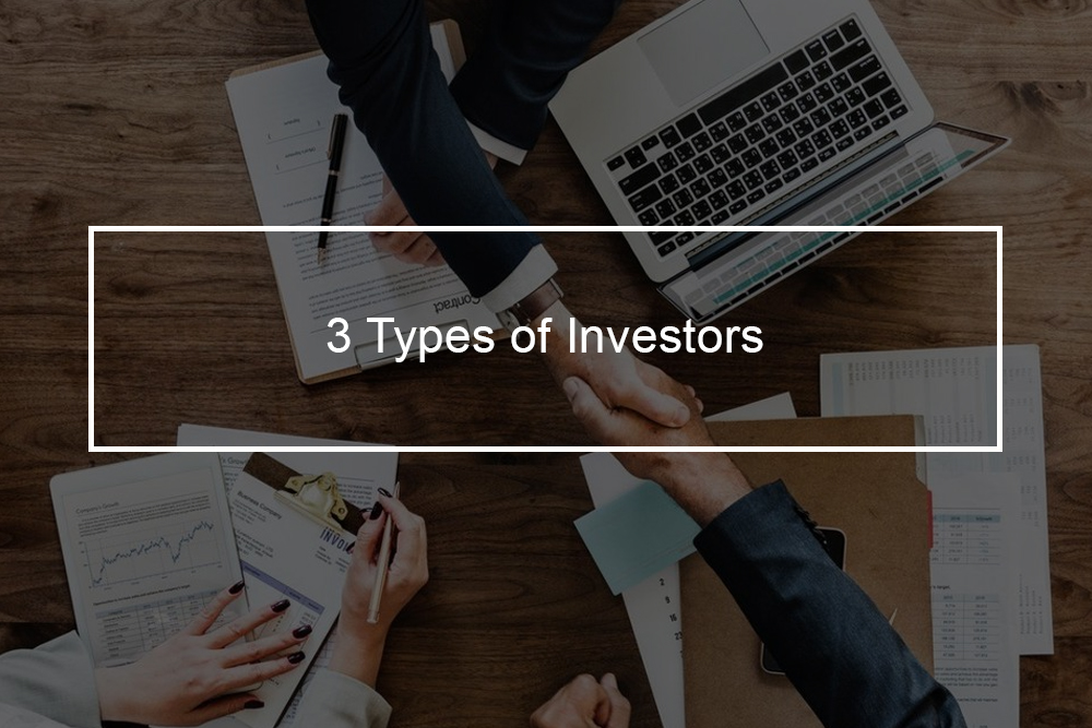 What are the 3 types of investors, and how do they differ?